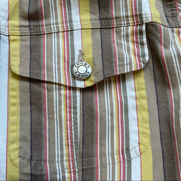 Chico's Striped Stretch Jacket Size L / 12 / Chico’s 2 - Picture 4 of 15